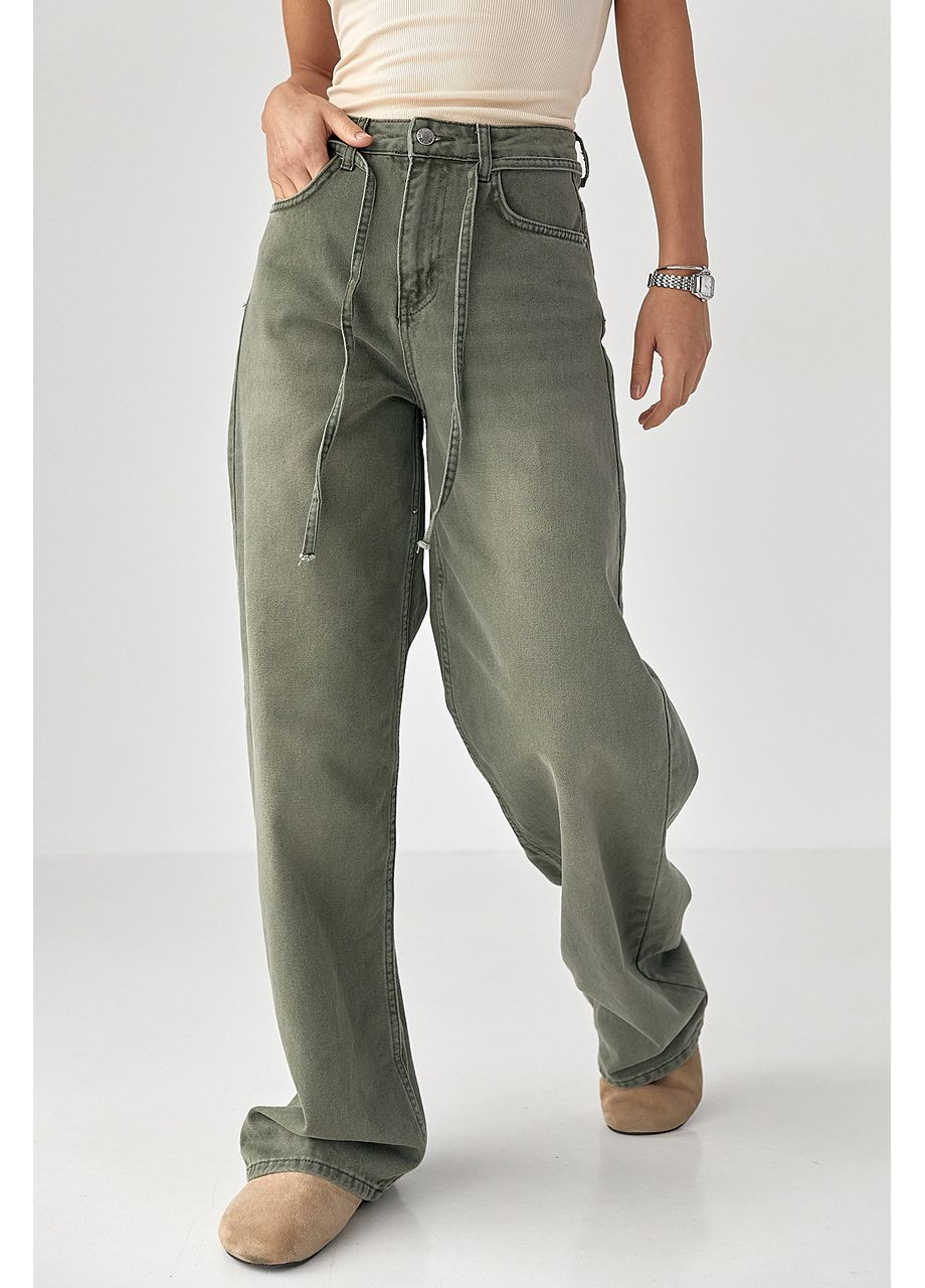 Джинсы Palazzo на завязках Lurex - (371334044)