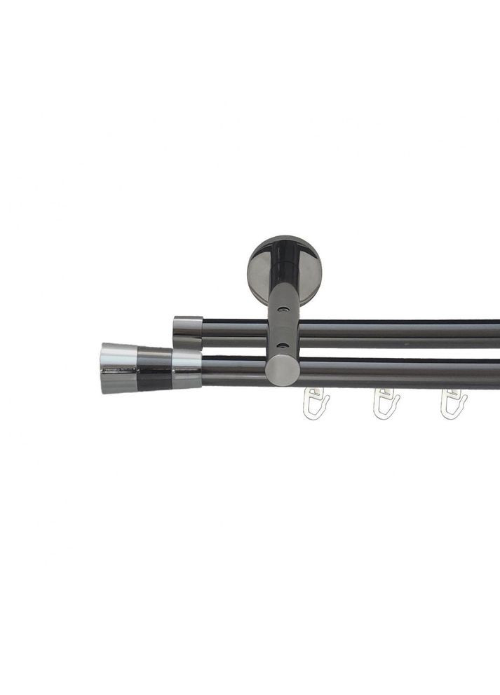 Карниз Валео металевий дворядний реверсивний профільна труба Онікс 19\19 мм 240 см (6679298) ORVIT (300798807)