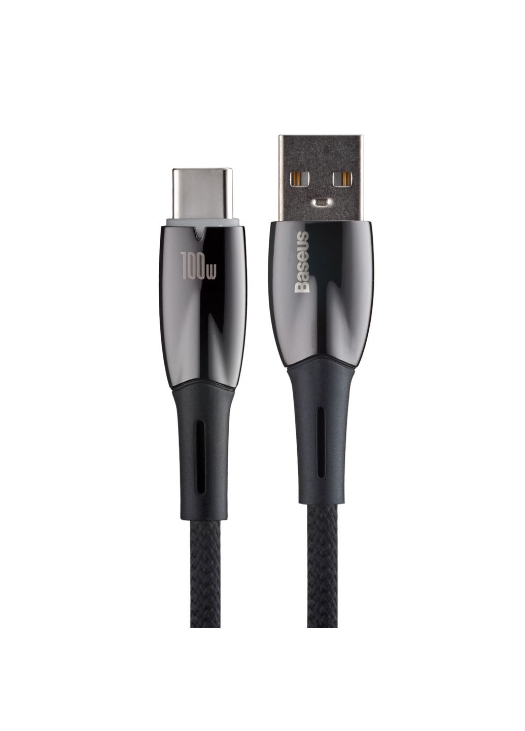 Кабель Glimmer Series Fast Charging Data Cable USB to Type-C 100W 1m Black Baseus (297456145)