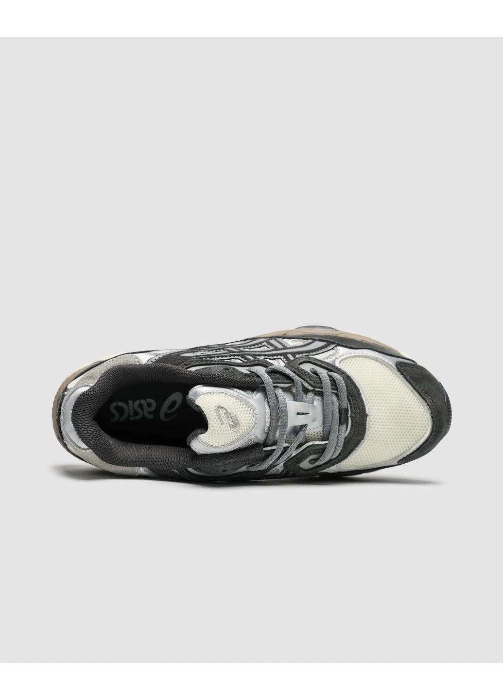 Серые демисезонные кроссовки мужские asics gel nyc oatmeal obsidian grey асикс гель нюк серые No Brand