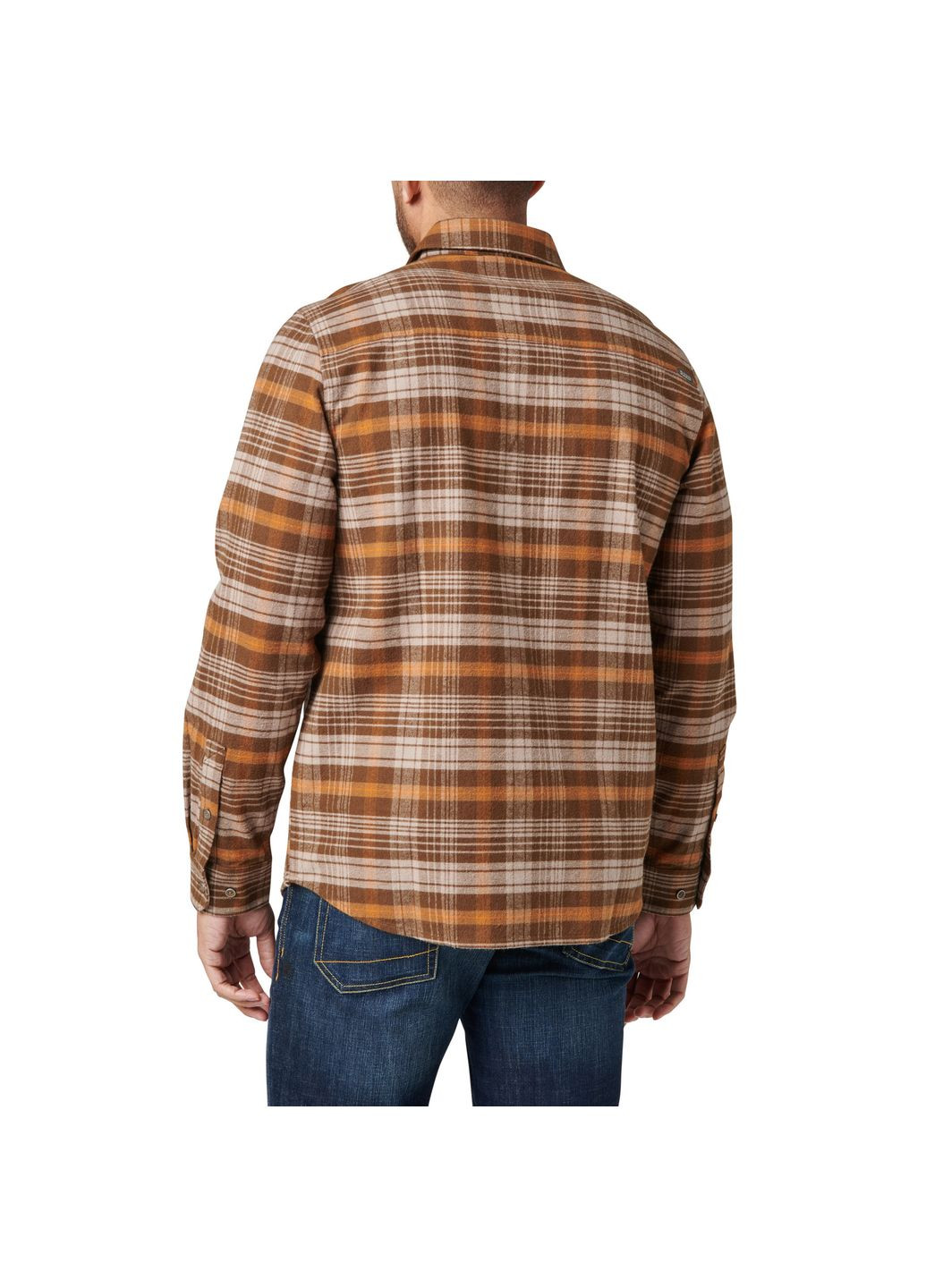 Сорочка тактична Lester Flannel Plaid Long Sleeve Shirt Dark Earth Plaid 5.11 Tactical (315822423)