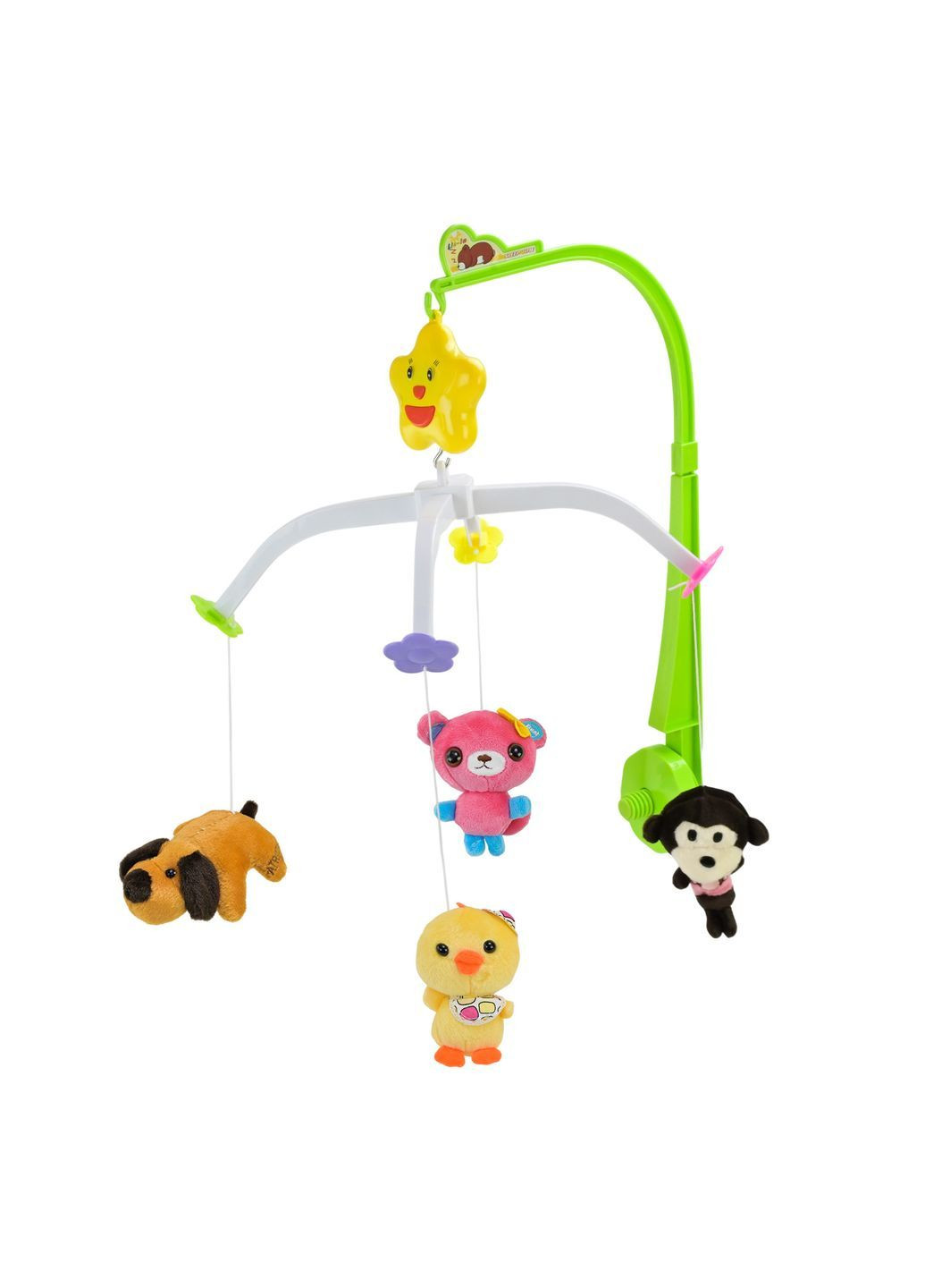 Музыкальный мобиль на кроватку с мягкими игрушками, в ассортименте - No Brand D080/81/82 (371925504)