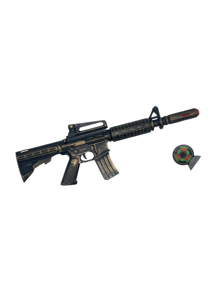 Игрушечный автомат с мягкими пулями M16 PF 910GG Золотой Golden Gun (307838705)