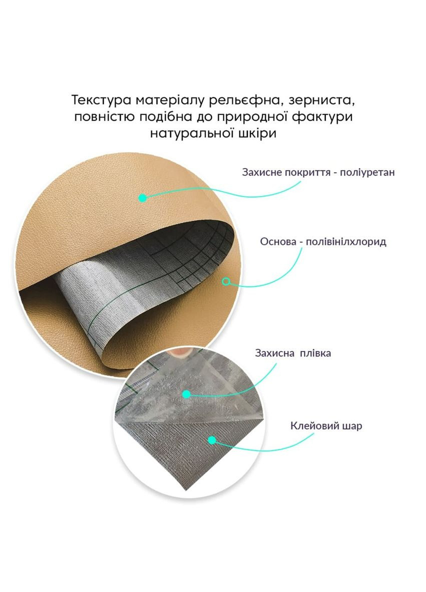 Самоклеющая экокожа в рулоне 1.37х1м х 0.5мм Песочный SW-00002171 Sticker Wall (326812131)