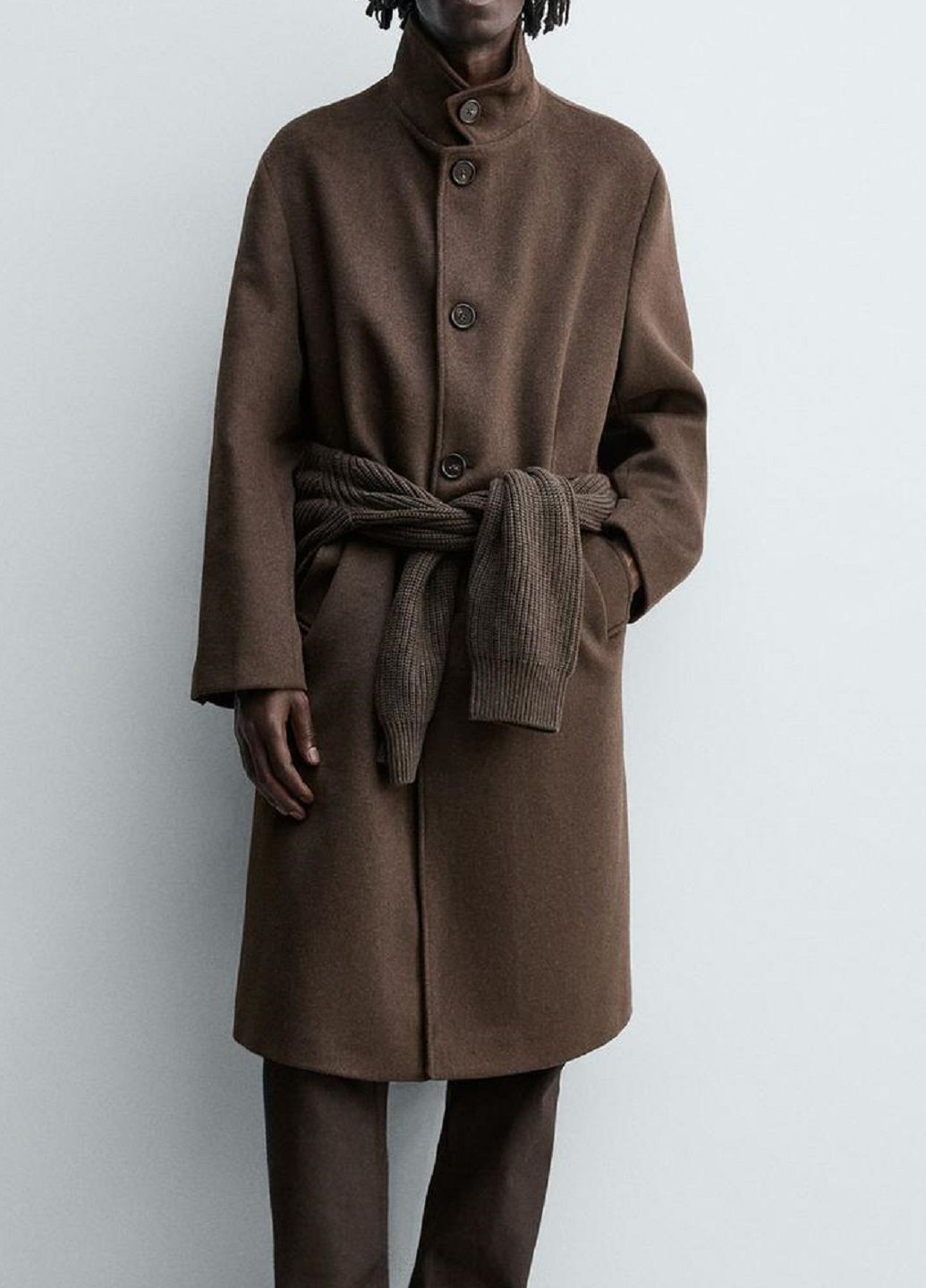 Коричневое демисезонное Пальто Zara