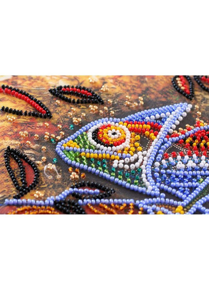 Набор-миди для вышивки бисером "Хамелеон" AMB-034 20х20 см No Brand (330605809)