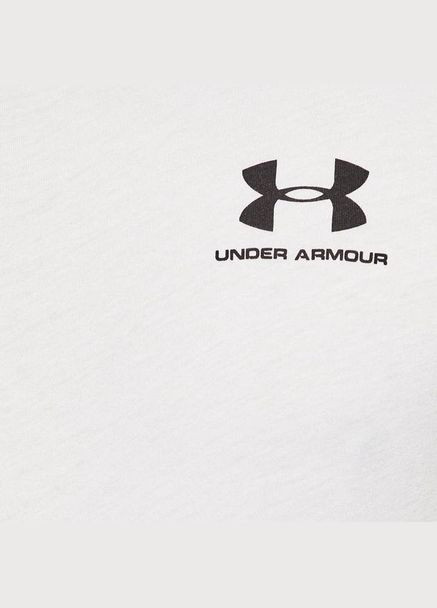 Біла чоловіча футболка з логотипом збоку в стилі under armour No Brand