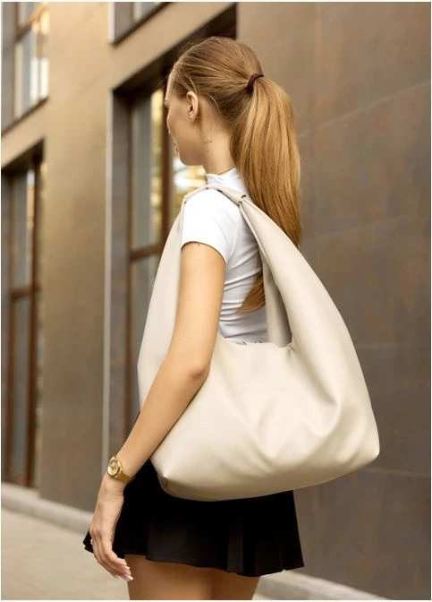 Жіноча сумка HOBO L сірий шовк (R-53300030-VS) Sambag (302450315)