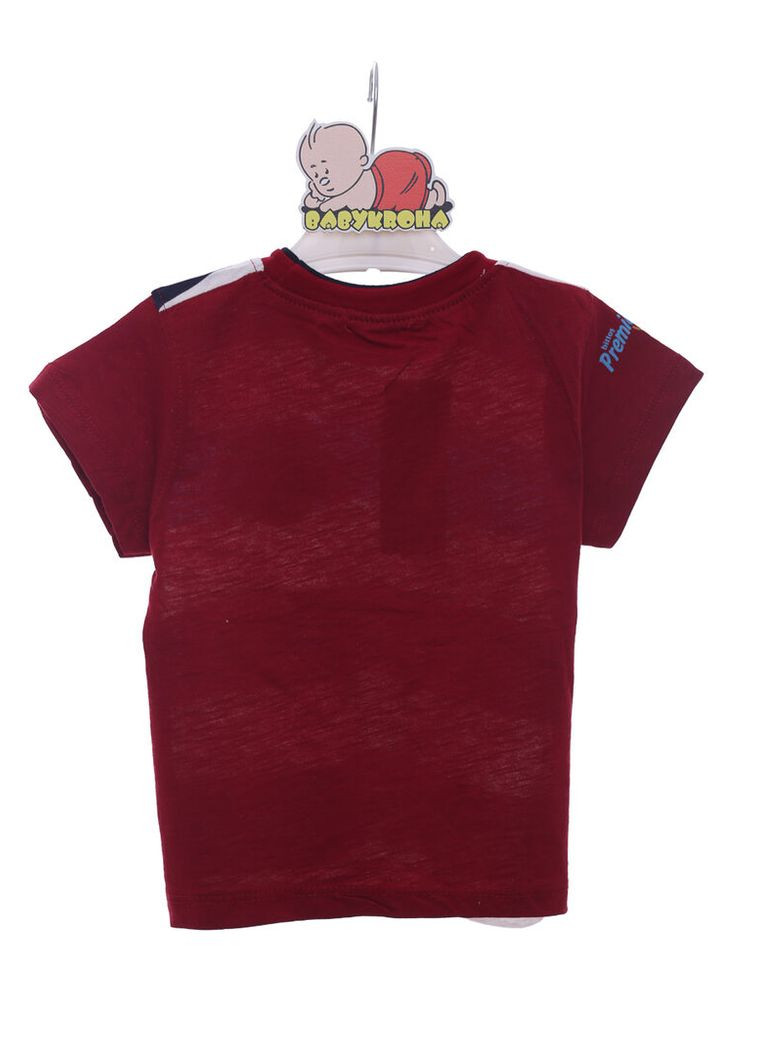 Футболка для хлопчика трикотажна в смужку червона 104 см (38067) BABYKROHA (315721361)