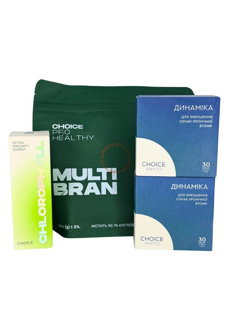 Программа восстановления энергии и детоксикации - Хлорофилл, Multi Bran, Динамика 2 уп Чойс CHOICE (362039304)