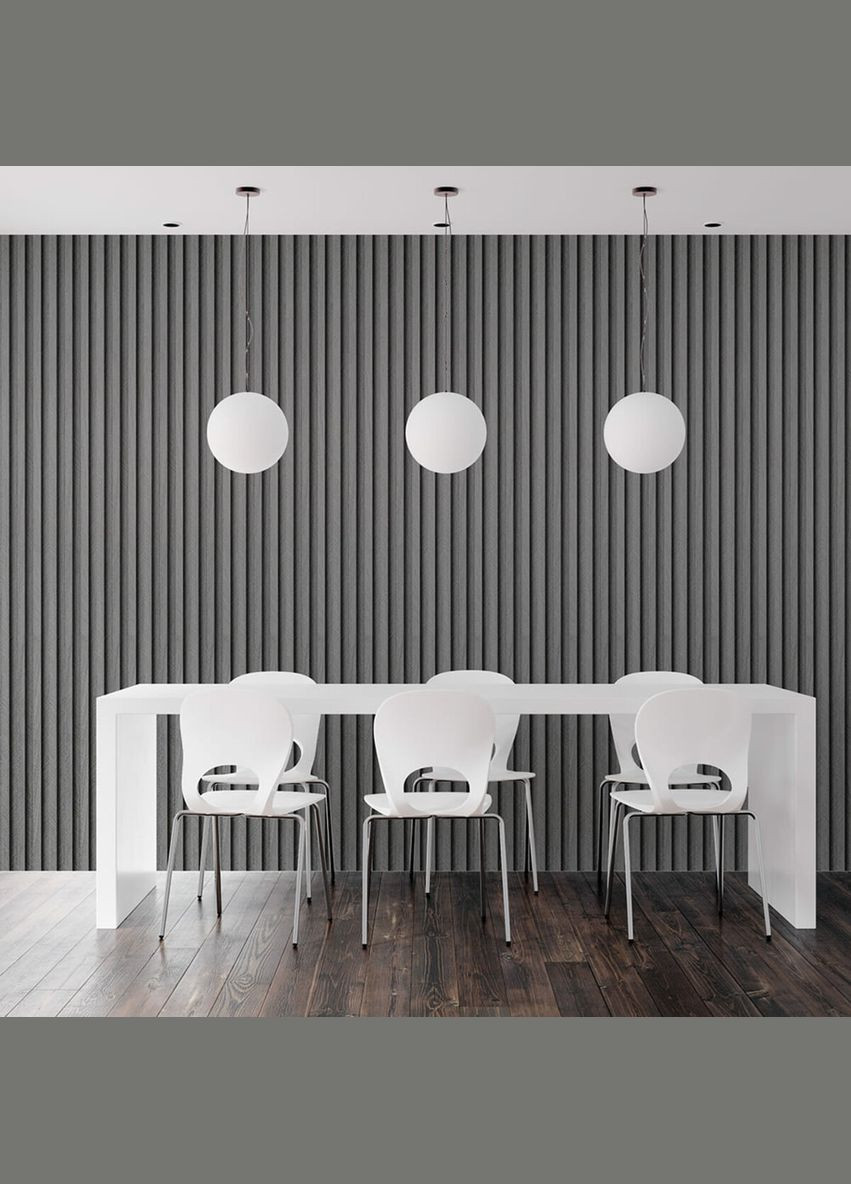 Декоративная стеновая рейка 160*23*3000мм (D) SW00001534 Серебряная Sticker Wall (300579156)