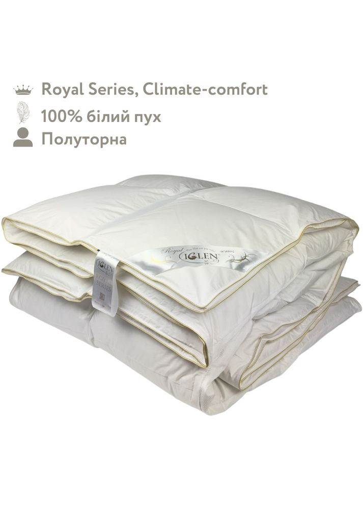 Одеяло пуховое со 100% белым пухом Royal Series Climatecomfort 160х215 (16021510WRS) Iglen (282313177)