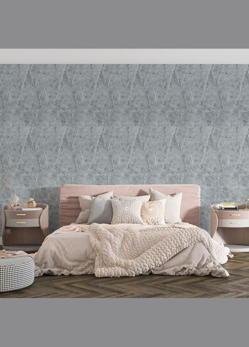 Шпалери на самоклейці 2800х500х1,5мм Сірий мармур (D) SW-00001414 Sticker Wall (330019242)