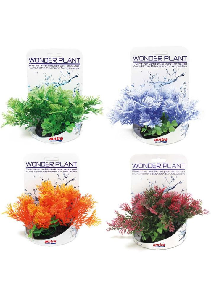 Растения пластиковые водоросли WONDER SER. F, 13 см, Декорация для аквариума 4 видa, 1 шт A8011607 Croci (280916460)