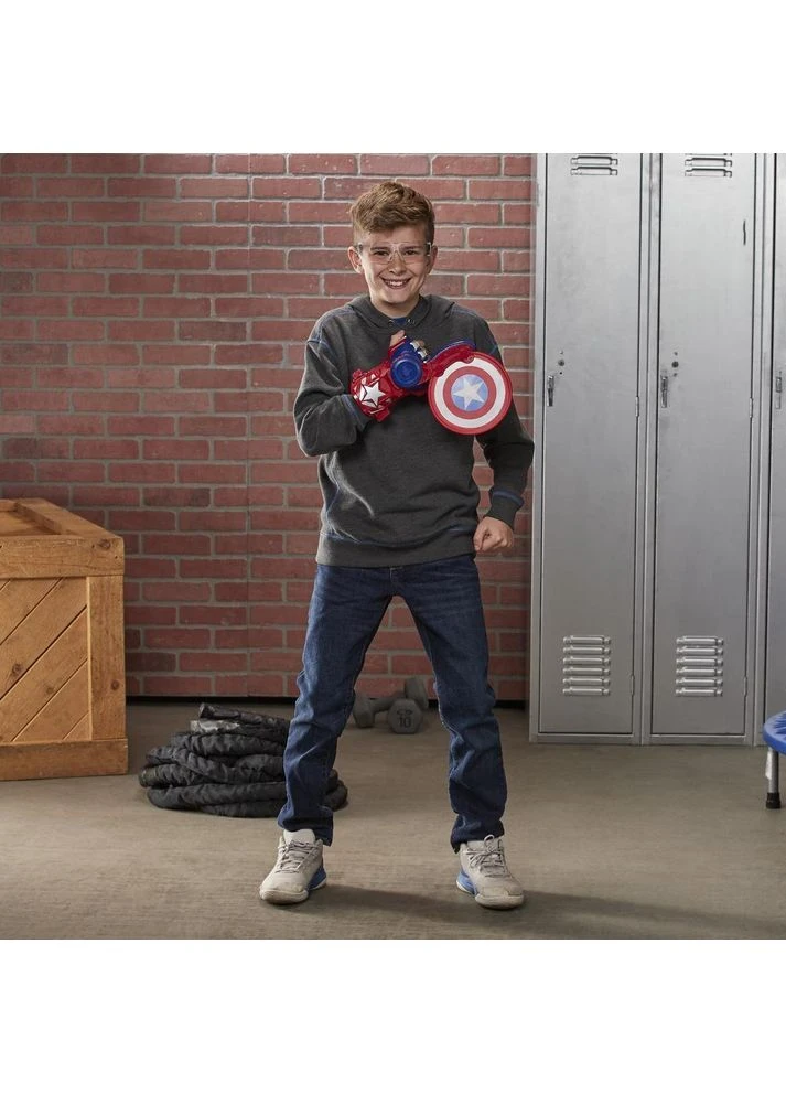 Дисковий бластер Nerf Marvel Captain America Shield Sling Рукавичка, що запускає щит Капітана Америки Hasbro (377086846)