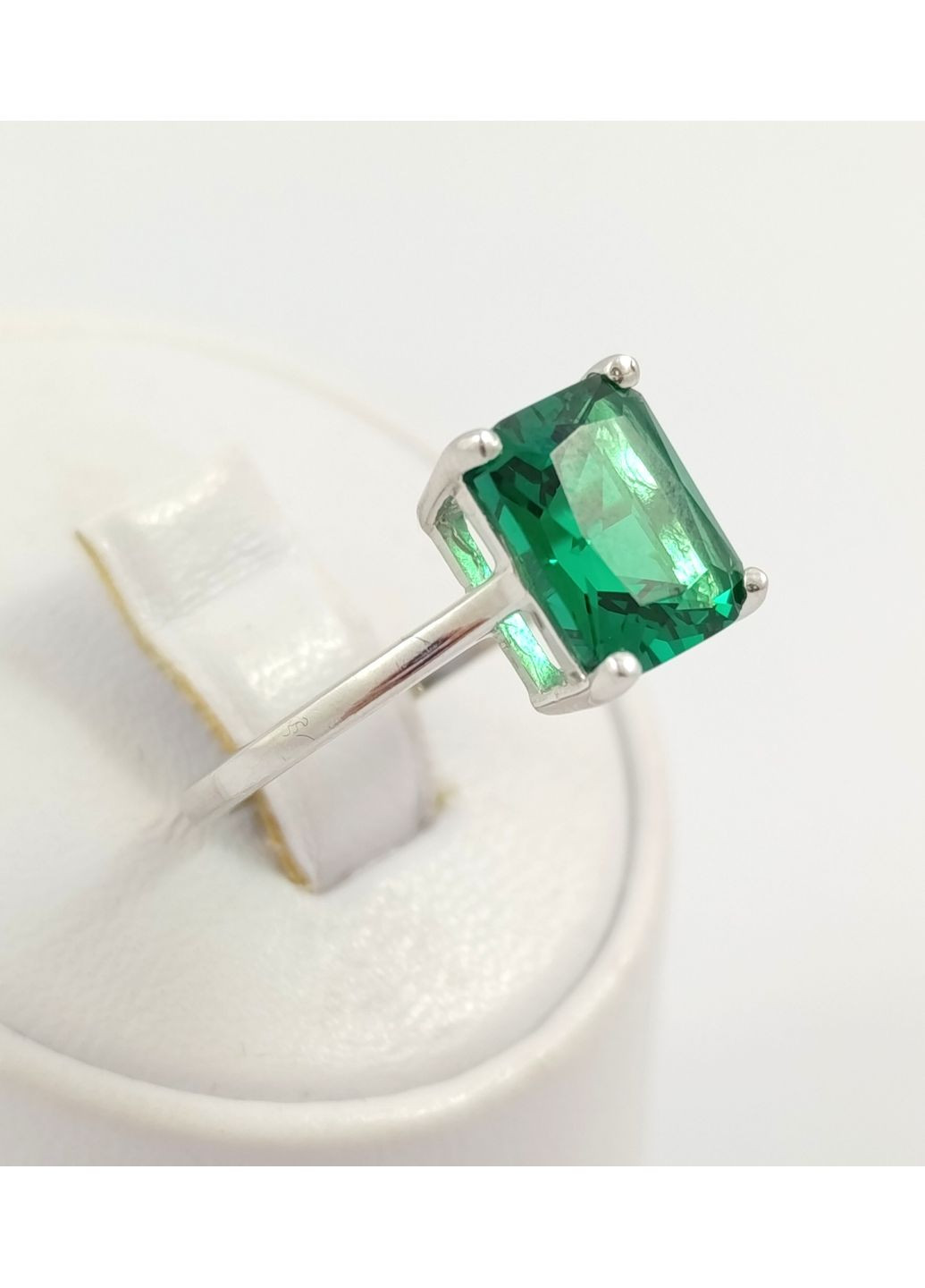 Срібна каблучка з смарагдом "Nano" КТ3790-ізн Shatlen Каблучка (356180696)