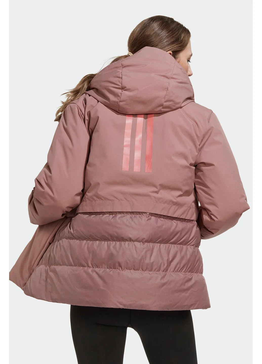 Розовый Пуховик adidas