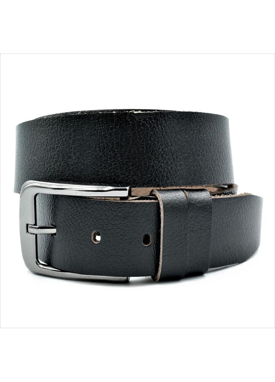 Мужской черный ремень 4 см классическая пряжка ProDobro (364672208)