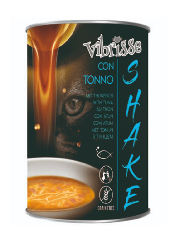 Консервированный корм для кошек с тунцом в соусе Croci Shake 135 г (8023222194625) Vibrisse (364788875)