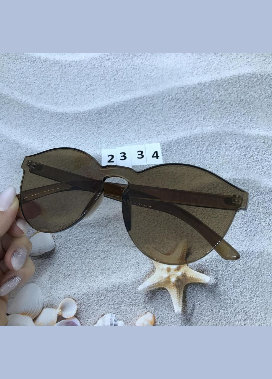 Коричневі окуляри без оправи No Brand (302316649)