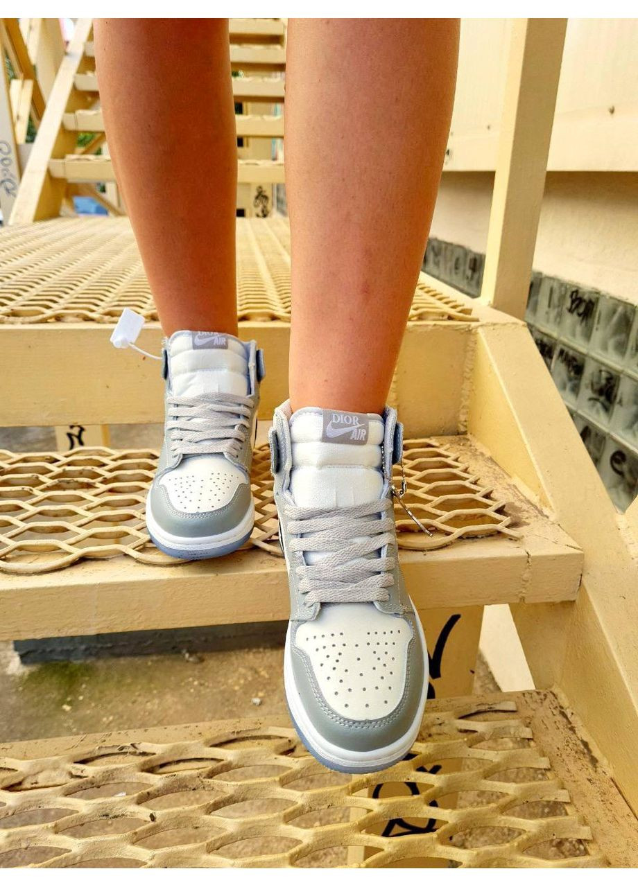 Білі Осінні кросівки чоловічі nike air jordan 1 retro x christian dior найк аір джордан No Brand