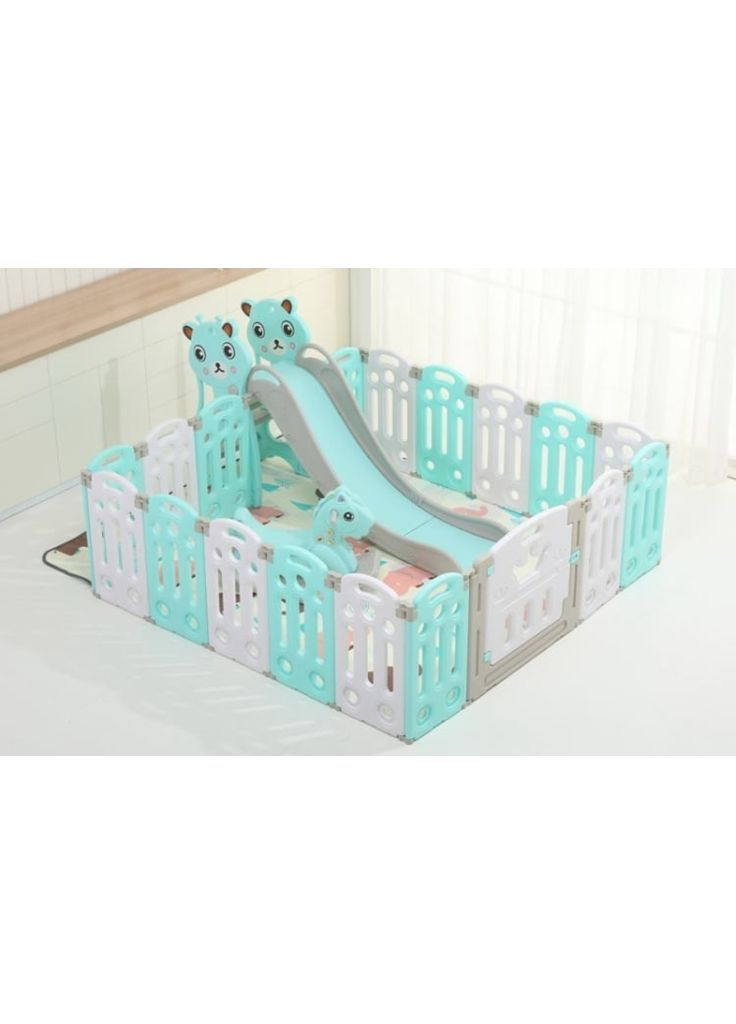 Дитячий майданчик-манеж із гіркою та гойдалкою-лошадкою No Brand (363134242)