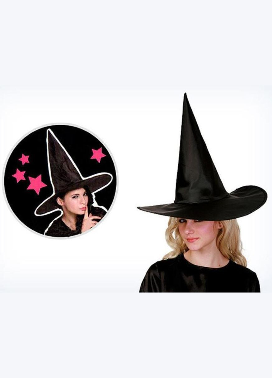 Шляпа ведьмы, колпак волшебника Черная однотонная A.G. (299770170)