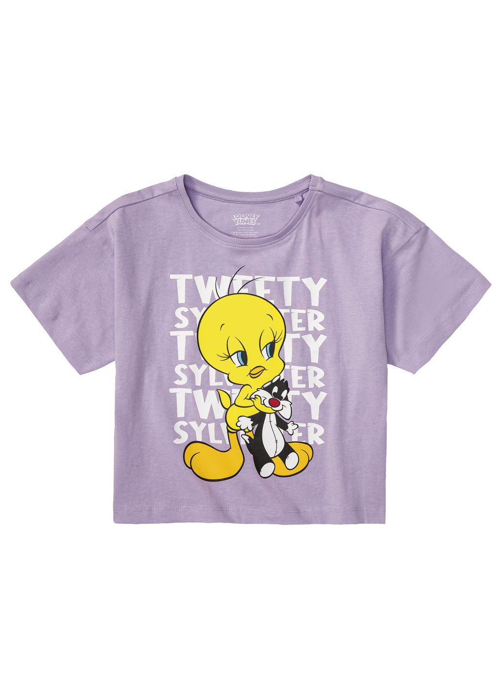 Фиолетовая демисезонная футболка укороченая для девочки 497109 Disney