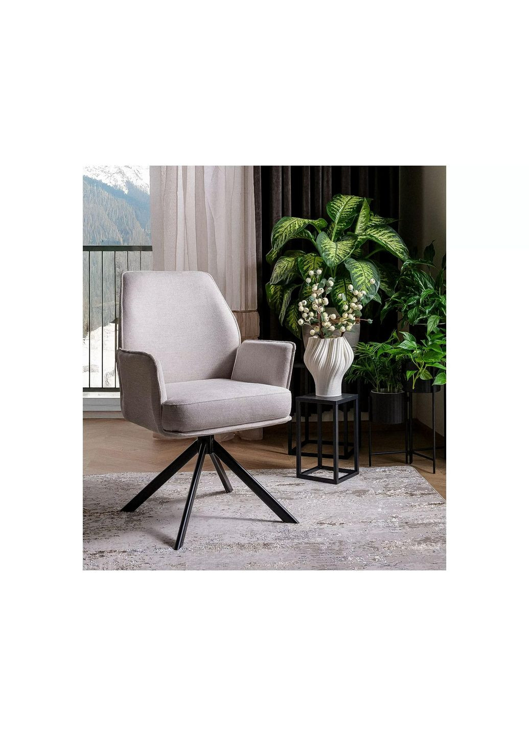 Стілець кухонний HUGO BREGO чорний каркас / світлий беж 22 HUGOBRCJBE22 Signal (372178521)