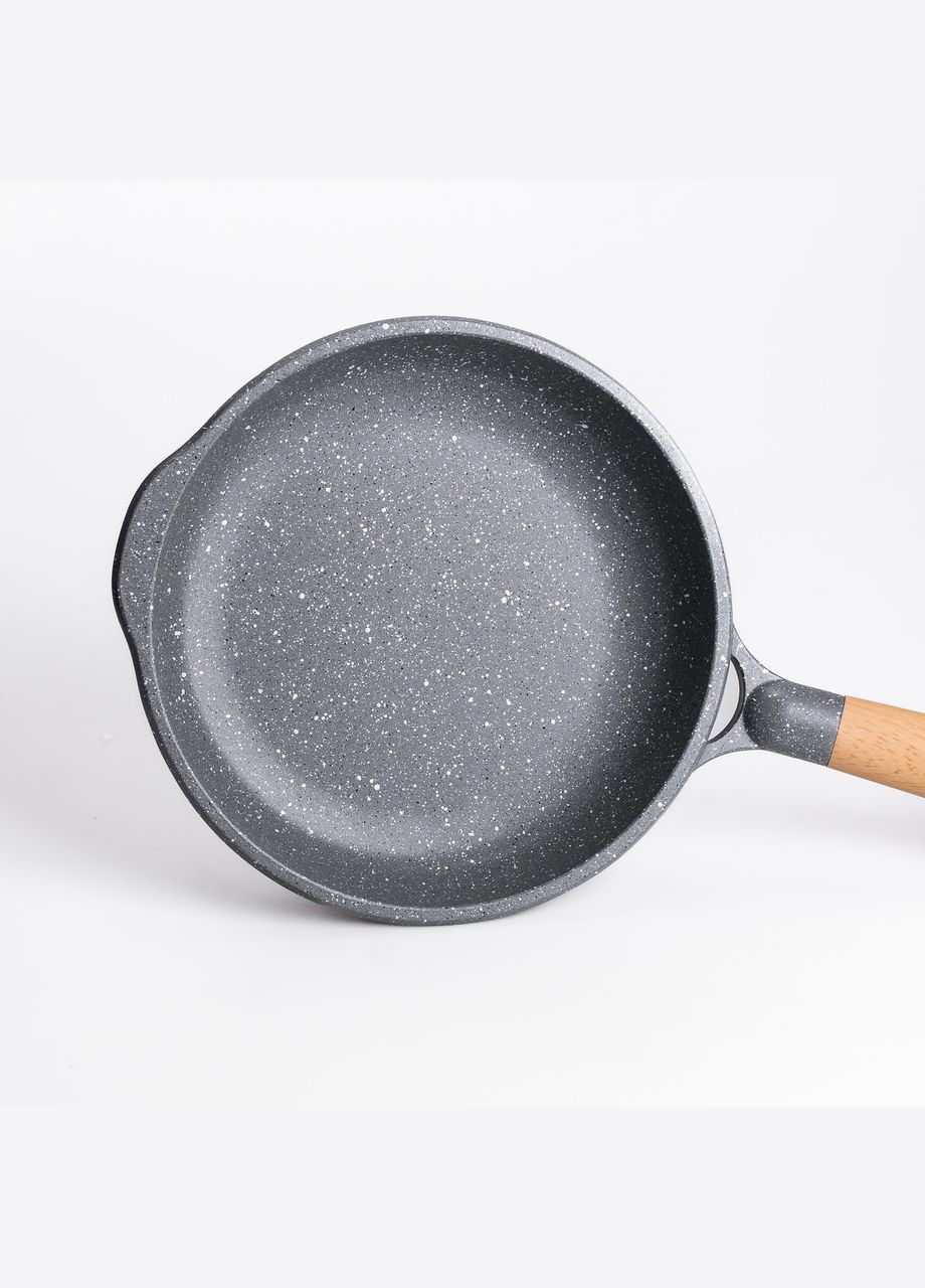 Алюмінієва сковорода 1,8 л, мармурове антипригарне покриття Ø 24 см, товсте дно Grey HP-4-418G MGC (306849950)