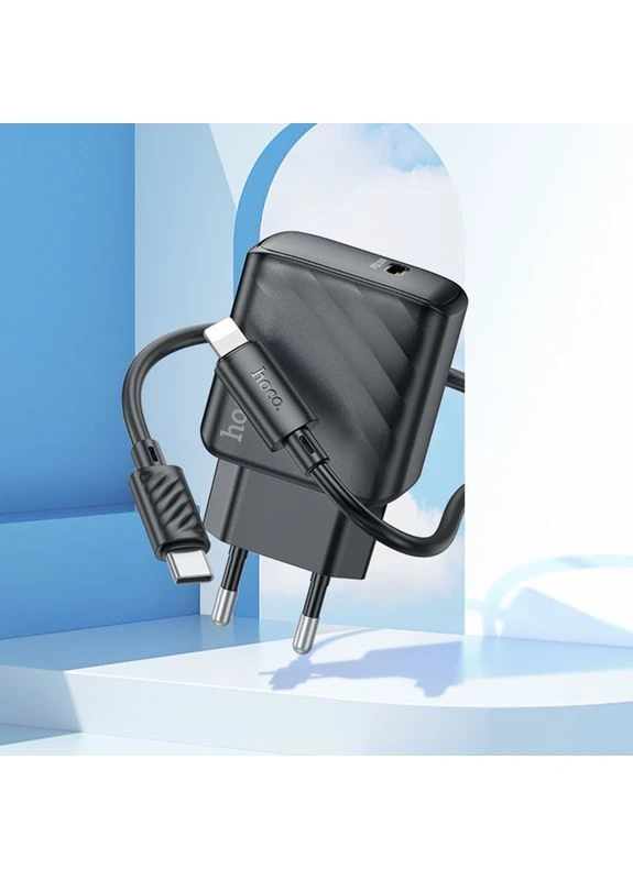 Сетевое зарядное устройство CS22A Value 30 Вт USB-C PD/QC с кабелем Lightning черный Hoco (403322826)