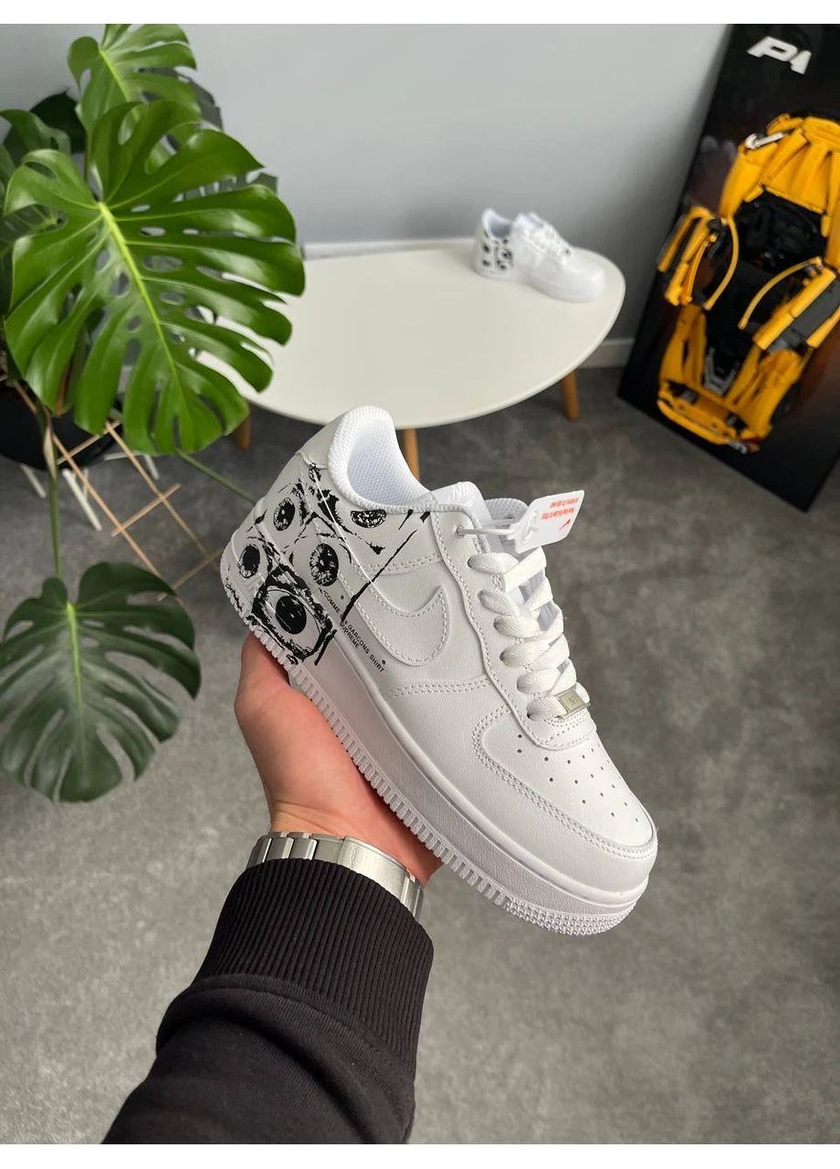 Білі Осінні кросівки чоловічі і жіночі nike air force 1 low х comme des garçons supreme | найк еір форс 1 білі No Brand