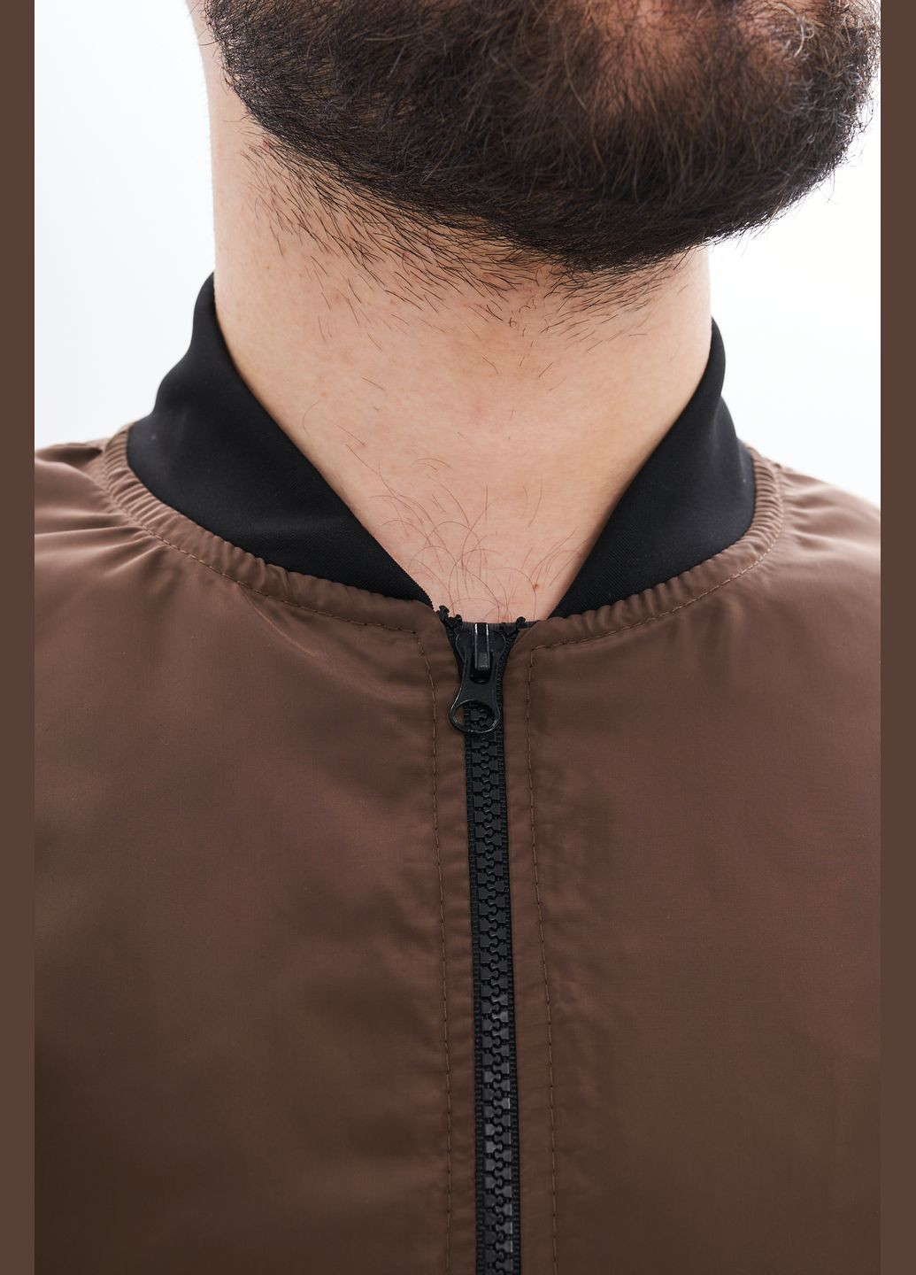 Бомбер коричневый Intruder бейсбольный на молнии (359381272)