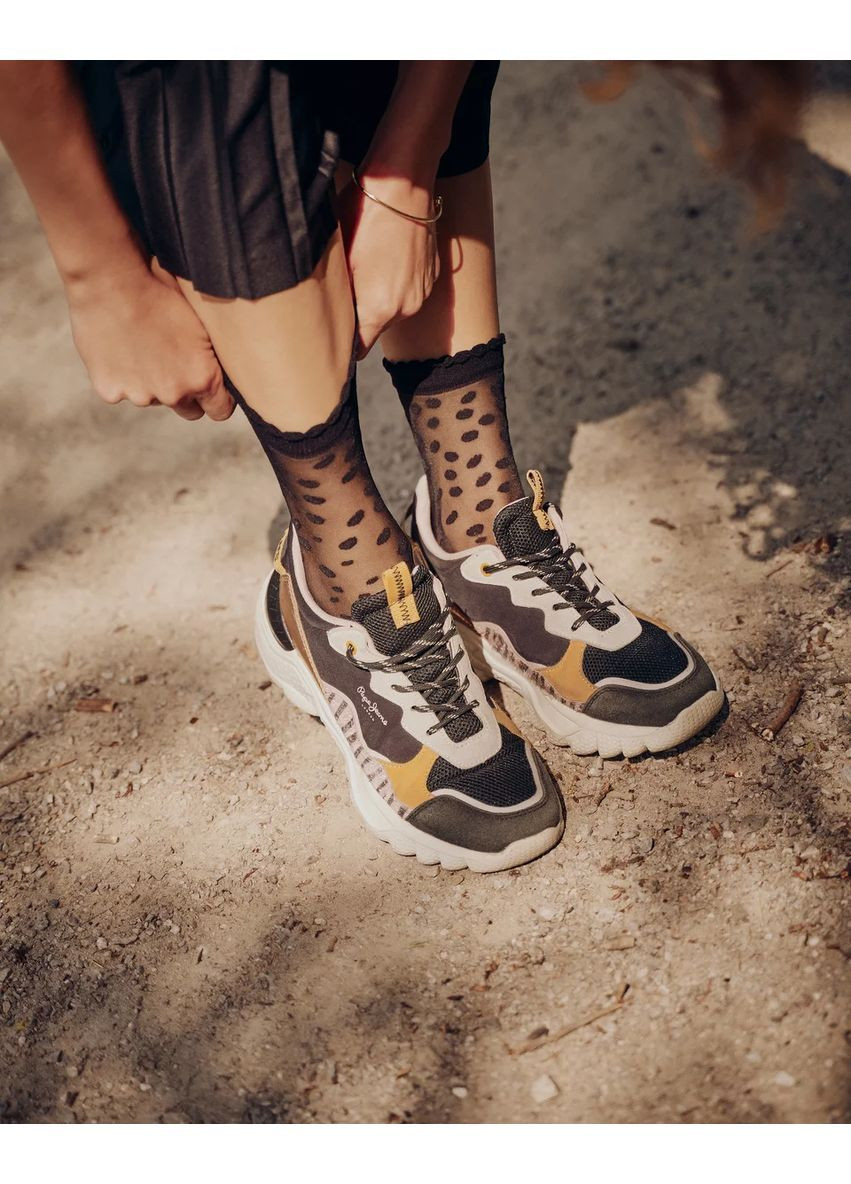 Чорні жіночі шкарпетки з візерунком Gabriella горошок (363020717)