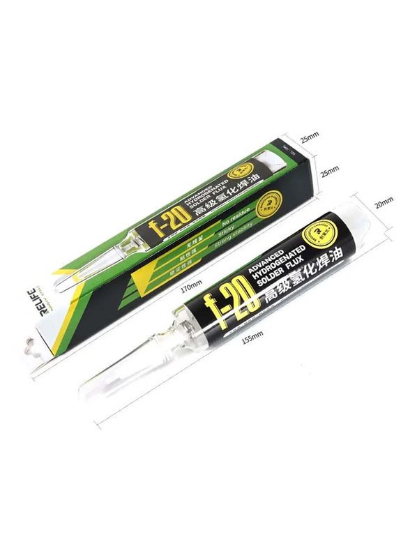 Флюс-паста F20 безвідмивна / з штовхачем / 10ml Relife (322567174)