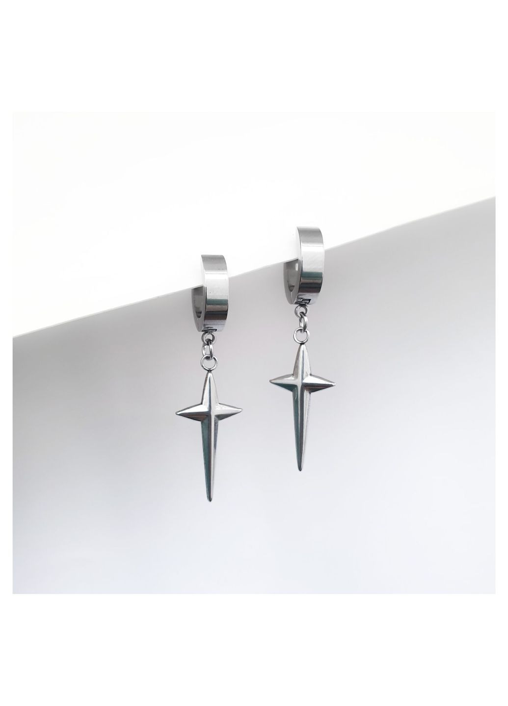 Повседневные серьги в форме звезды длинные харадзюку стиль унисекс kpop готика с подвеской классические базовые indiekid аниме No Brand (337715910)