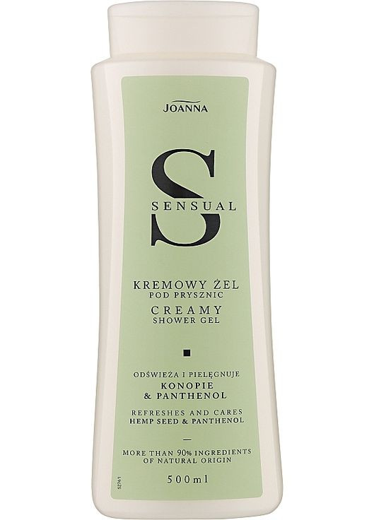 Крем-гель для душу "Коноплі та пантенол" Sensual Konopie & Panthenol Creamy Shower Gel 500ml (1244832-34248017) Joanna (368631936)
