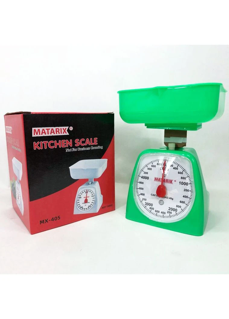 Ваги кухонні механічні MX-405 5 кг, ваги для зважування продуктів. Колір: зелений MATARIX (402489453)