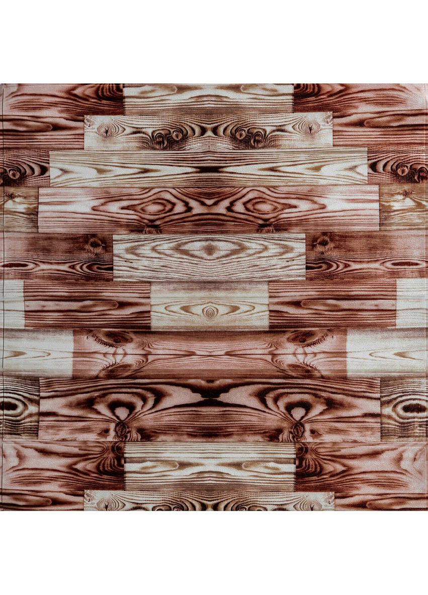 Панель стінова 700х700х3мм Червоне дерево SW-00001896 Sticker Wall (362094943)