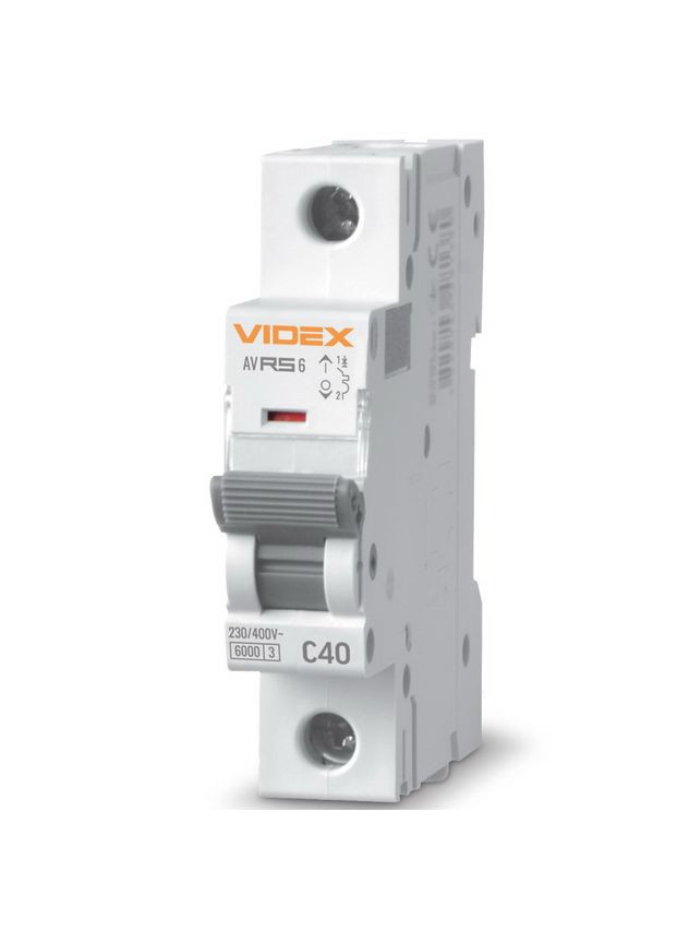Автоматический выключатель RS6 1п 40А С 6кА RESIST (VFRS6-AV1C40) Videx (282312979)