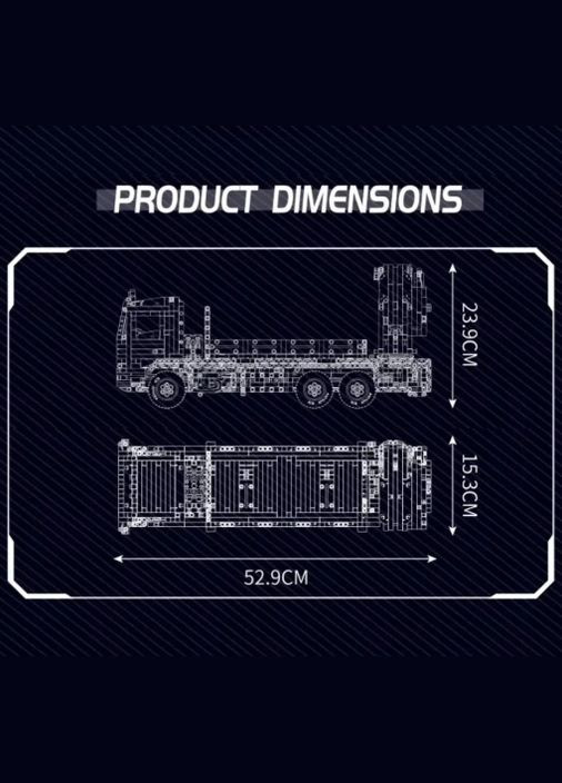 Конструктор дитячий. Вантажівка з краном ігрова на дистанційному управлінні 2530 деталі Mould King (358688541)