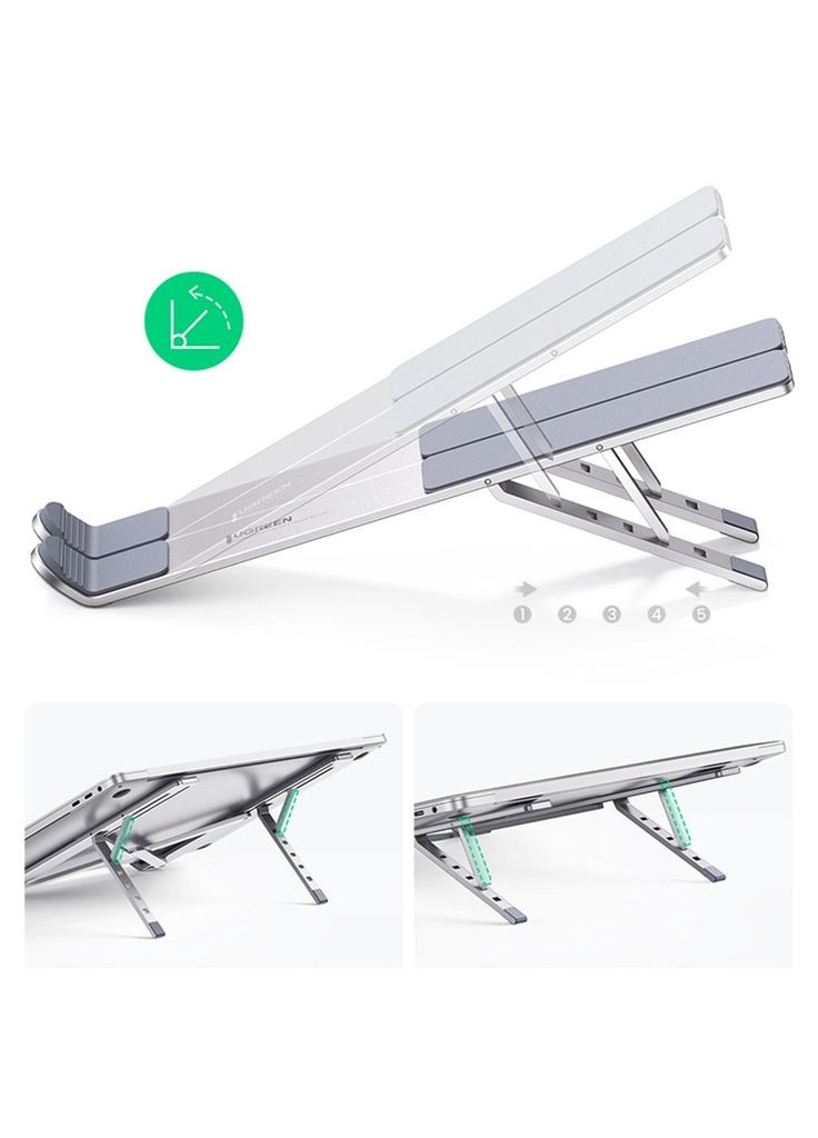 Підставка до ноутбука (m505326) Ugreen LP451 Foldable Holder for Laptop Silver (369029218)
