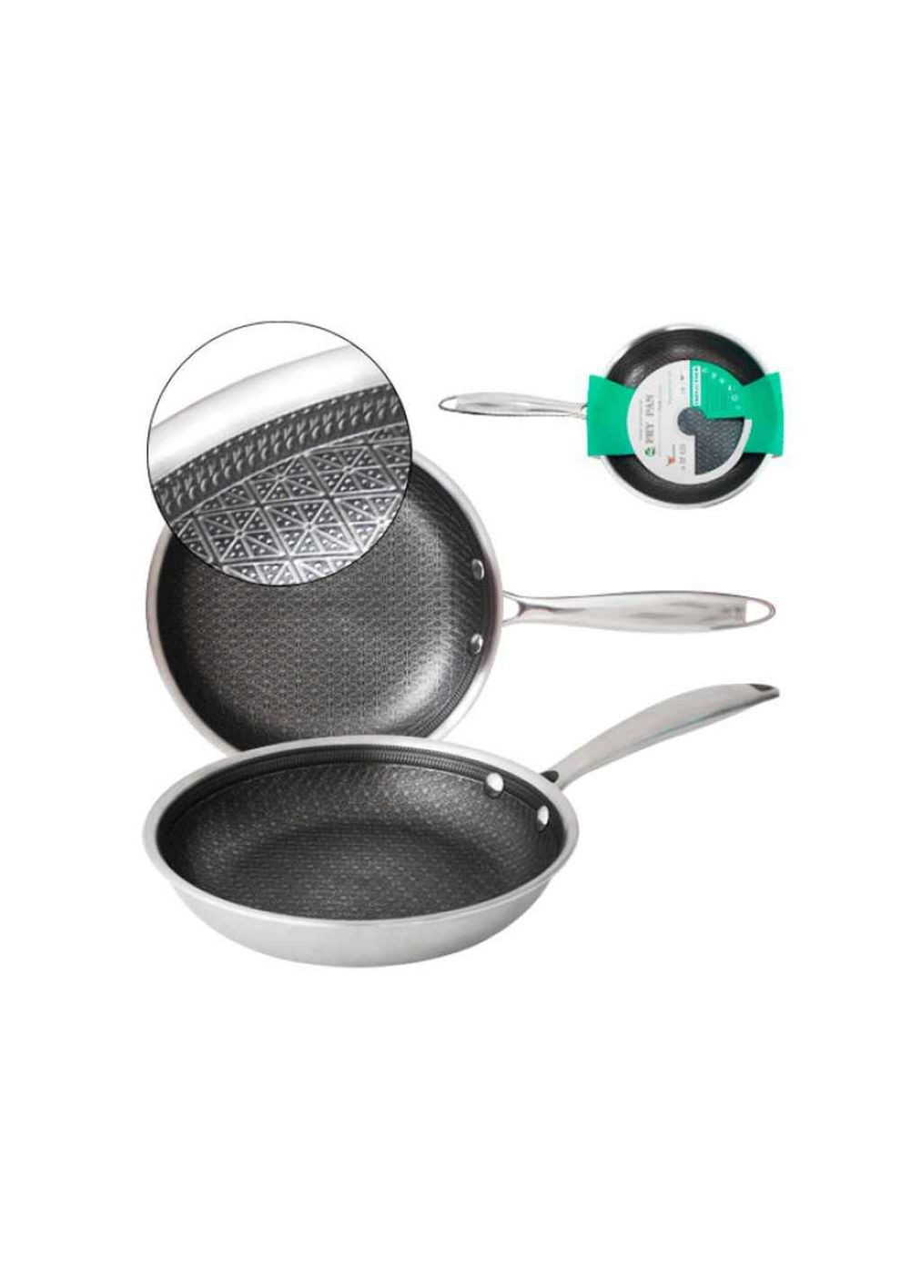 Сковорода нержавеющая сталь 26см PFLUON покрытие с защитной насечкой Toscana (356455700)