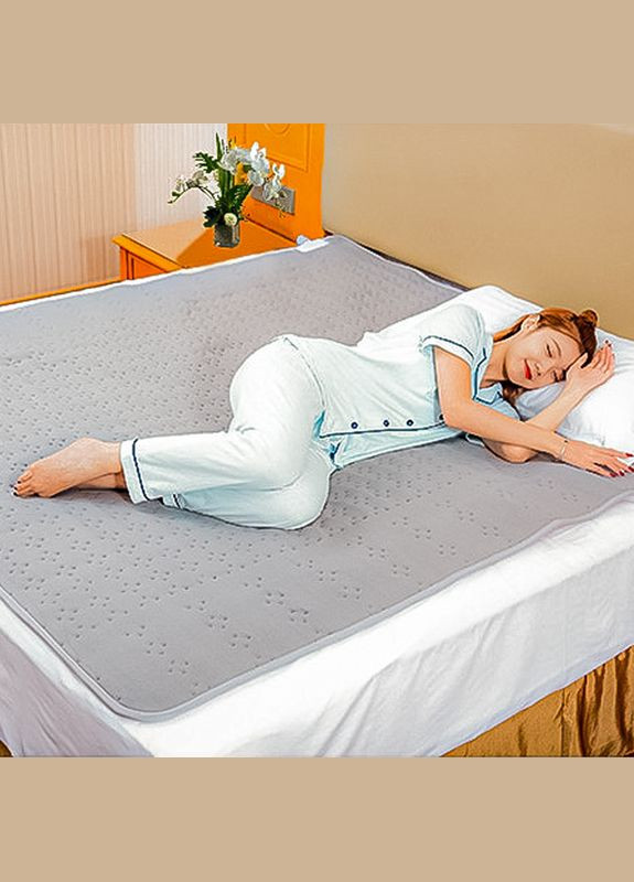 Электропростынь плед STT180*150 см Gray с подогревом от сети 220 вольт 9шт Lesko (336198102)