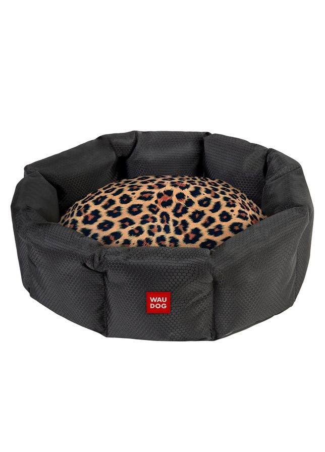 Лежанка для собак Relax, рисунок "Леопард", S, Ш 34 см, Дл 45 см, В 17 см WAUDOG (332881021)