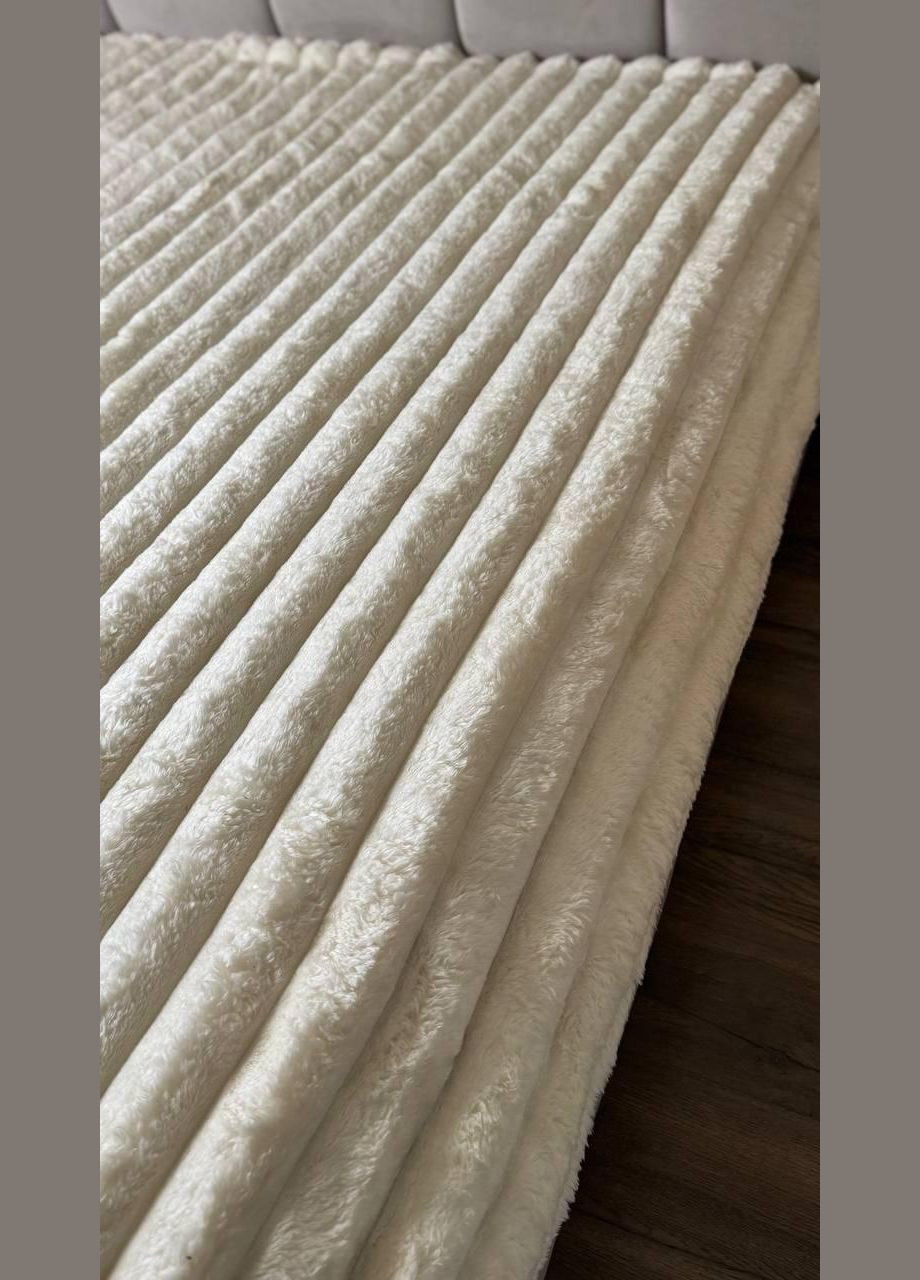 Плюшевый плед 200х230 Белый (П4К-Am-sharp-003) No Brand (316231077)