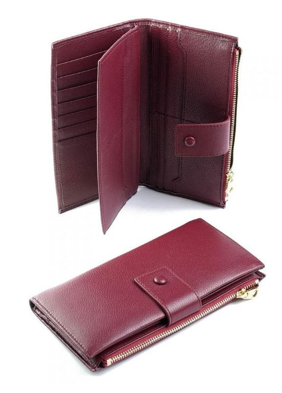 Жіночий шкіряний гаманець червоний No Brand (294629280)