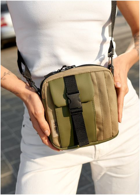 Жіноча тканинна сумка месенджер через плече Хакі (905017617) Sambag (361244937)