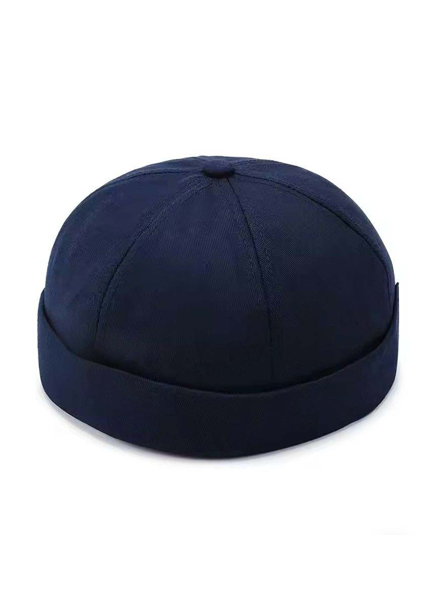 Кепка Докер Классический (Однотонный, мини бини, бескозырка) без козырька Темно-Синий, Унисекс WUKE One size No Brand (330224211)