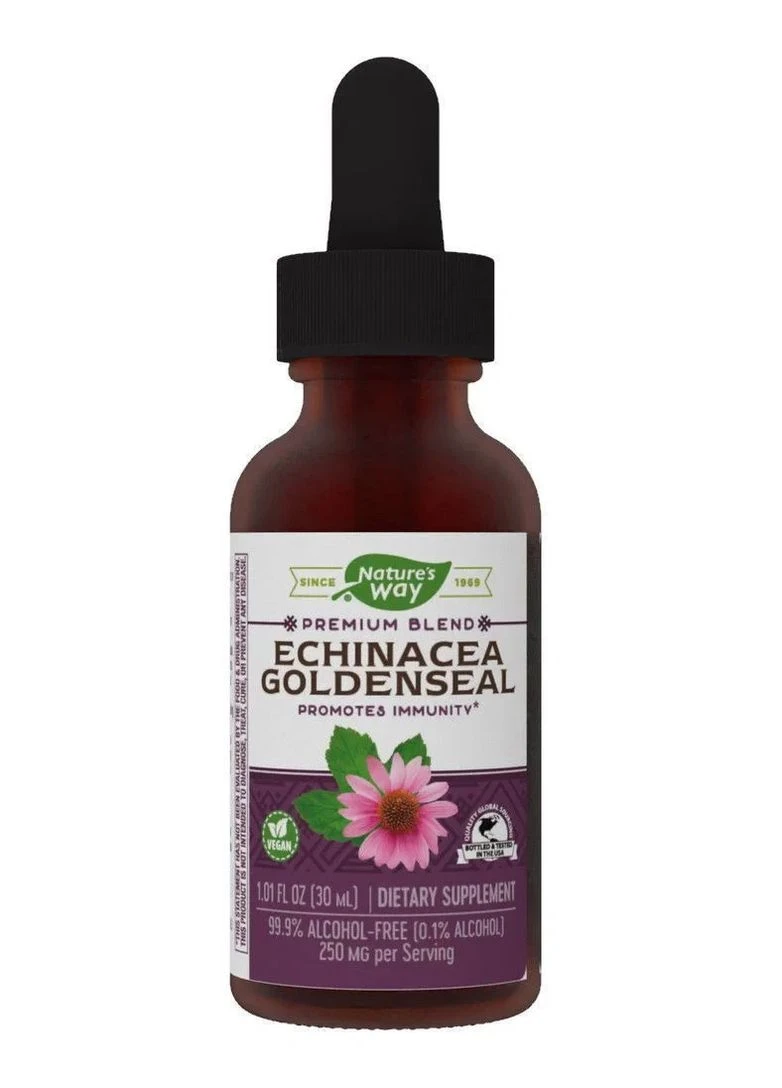 Эхинацея и гидрастис Echinacea Goldenseal Без спирта 99.9% 30 мл Nature's Way (361115127)